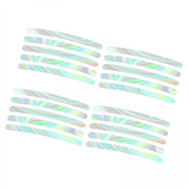 QccHieUs Etiqueta Reflectante para Rines de Automóvil Adhesiva Universal Flexible PVC Efecto Diurno Y Fluorescente Nocturno Función Decorativa Adecuad
