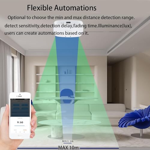 Haozee Mmwave Human Presence Sensor,Zigbee Millimeter Wave Radar Detection Sensor,Requires Tuya Hub,Support Zigbee2Mqtt Home Assistant thumb #4