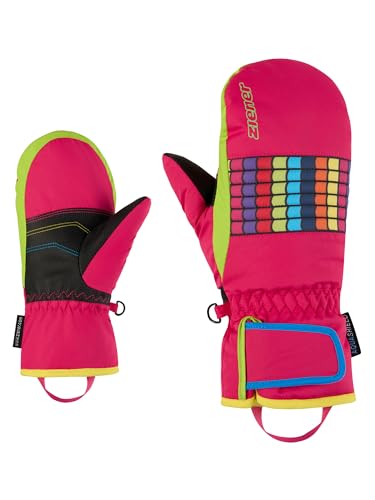 Ziener Kinder LAMILO-Z Ski-Fäustling/Wintersport | wasserdicht, PFC frei, pop pink, 4,5