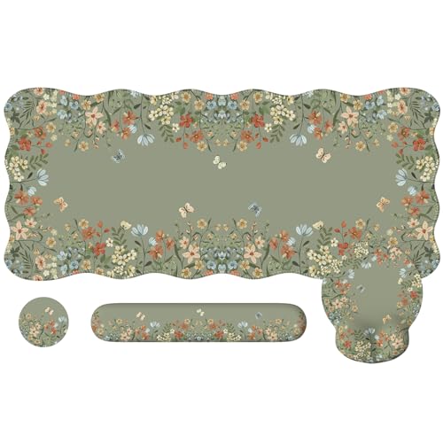Grand tapis de souris de jeu 4 en 1 et ensemble avec repose-poignet