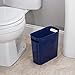 mDesign Plastic Small Trash Can, 1.5 Gallon/5.7-Liter Wastebasket, Narrow Garbage Bin, Handles for Bathroom, Laundry, Home Office - Holds Waste, Recycling, 10