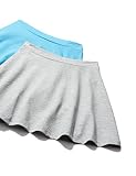 Corte con vuelo RED WAGON Falda de Vuelo para Niñas, Pack de 2, Multicolor (Grey/Light Blue), 4 años