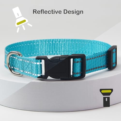 Collar Reflectante para Perro, Nylon Ajustable, Talla L miniatura 3