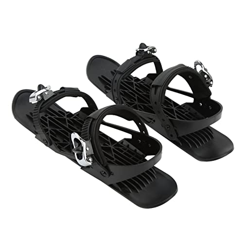 Mini Ski Boots, Adjustable Binding Mini Ski Shoes Easy to Control Black with Storage Bag for Beginners for Competition
