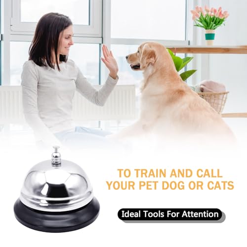 Peslogy Reception Call Bell, Desk Call Bell, 3.3 inch Diameter, Service Bell for Hotel Restaurant, Kitchen, Shop, School - Image 4