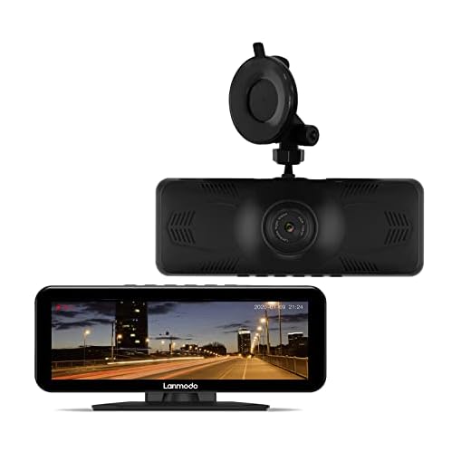 LANMODO Vast Pro Dash Cam with Full Color Super Night Vision max 984ft, 1080P Car Driving Recorder, WDR/HDR, Sony Sensor, 8” Large Screen, Loop Recording, 24hr Parking Monitor, G-Sensor, Support 128G