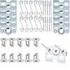 1/4 Turn Quick Release Steel Slot Head Dzus Fastener Button with Springs & Dimpled Tabs (10 Pack)