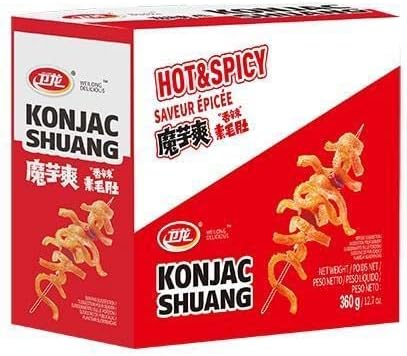 (2023 New Released!) Chinese Snacks Konjac Spicy Strips Sticks, 20 Packs Inside Box, WeiLong Chinese Snack Food, Hot Strips, Latiao Fragrant Spicy Flavor, Konjac snacks, Moyushuang, 13 Ounce, 卫龙魔芋爽辣条