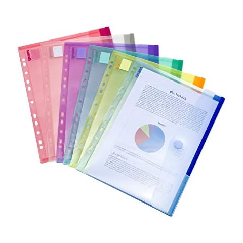 TARIFOLD Fundas tipo sobre (12 unidades, tamaño A4, colores variados), Color Collection Cover