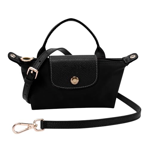 Image of Upgraded Bags Leather Shoulder Strap for Longchamp Mini Bag Conversion Kit, Purse Straps Crossbody Adjustable Replacement Conversion Kit Fit Compatible with Long Champ Handbag