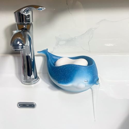Support pour savonnette baleine avec drainage efficace pour coin douche
