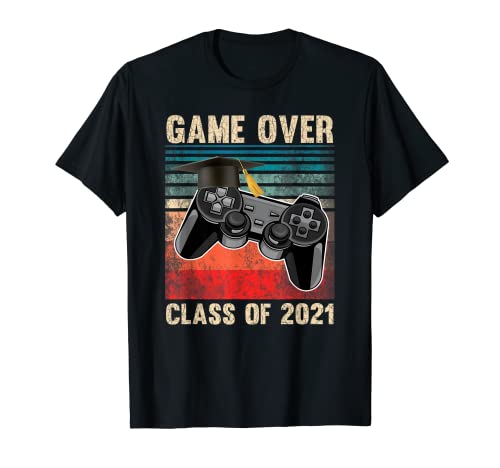 Game Over Class of 2021 Camisa Videojuegos Graduación Jugador Camiseta