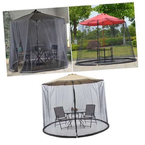 Filets baldaquin moustiquaire pour parapluie et parasol de jardin