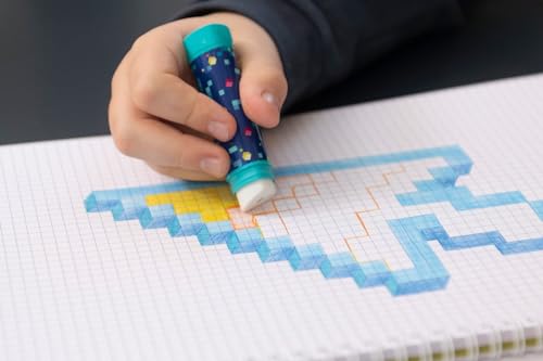 Maped Pixel-Party-Radiergummi, geschützter, effizienter und präziser Radiergummi, sehr praktisches Drehsystem, PVC- und phthalatfrei, Nachfüllpackung