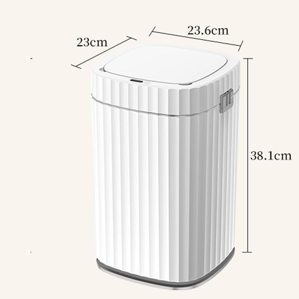 Smart Trash Can Automatic Sensor Trash Can with Lid Trash Bin Bathroom Wastebasket Smart Home image 3