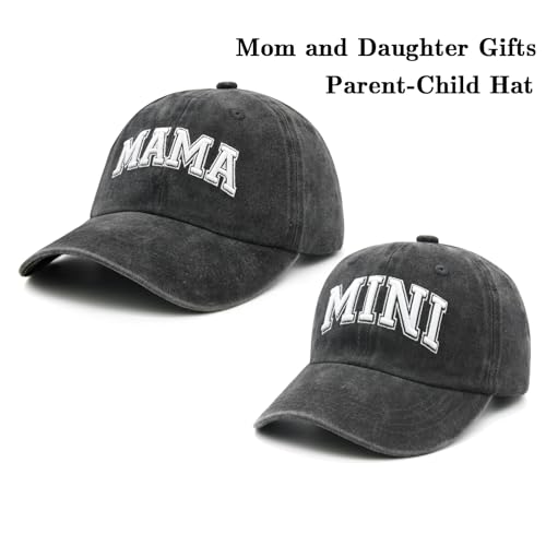 2PCS Mommy and Me Baseball Cap for Mom Girl, Mom Daughter Matching Gifts for Mother and Baby, Mama and Mini Hats2
