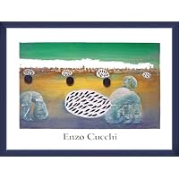 Amazon.co.jp: ポスター エンツォ クッキ Untitled 額装品 ウッド