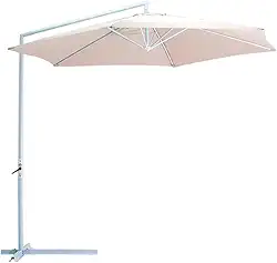 Ombrelone Suspenso 3 Metros MOR com Base Malibu 9001 Bege