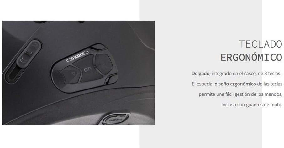 Side view of a helmet showing the integrated ergonomic keypad of the NOLAN B901 S.
