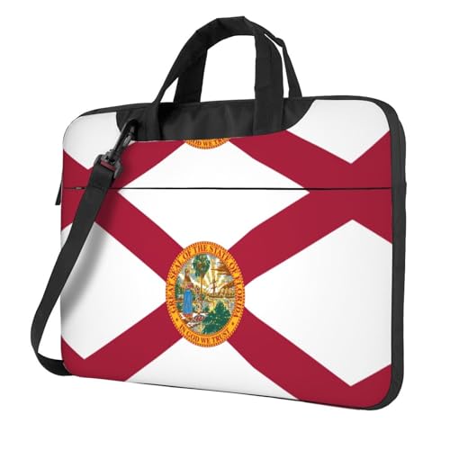 Banderola de hombro para laptop de 15.6" con bandera de Florida y maletín duradero para ordenador