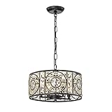 Warehouse of Tiffany IMP79W/4AB Rowsen 4-Light Antique Bronze Metal Chandelier, 14 x 14 x 52