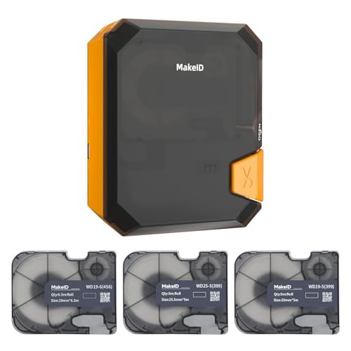 Makeid P31S Portable Industrial Label Maker, Labeler Machine with Tape, Wire and Cable Label Printer for Job Sites and Heavy-Duty Labeling, Fast Creat and Print Labels