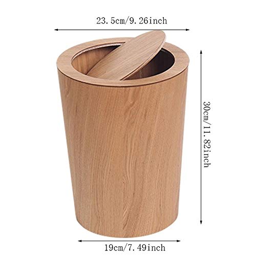 Japanese Creative Muji Wooden Covered Trash Can Large Household