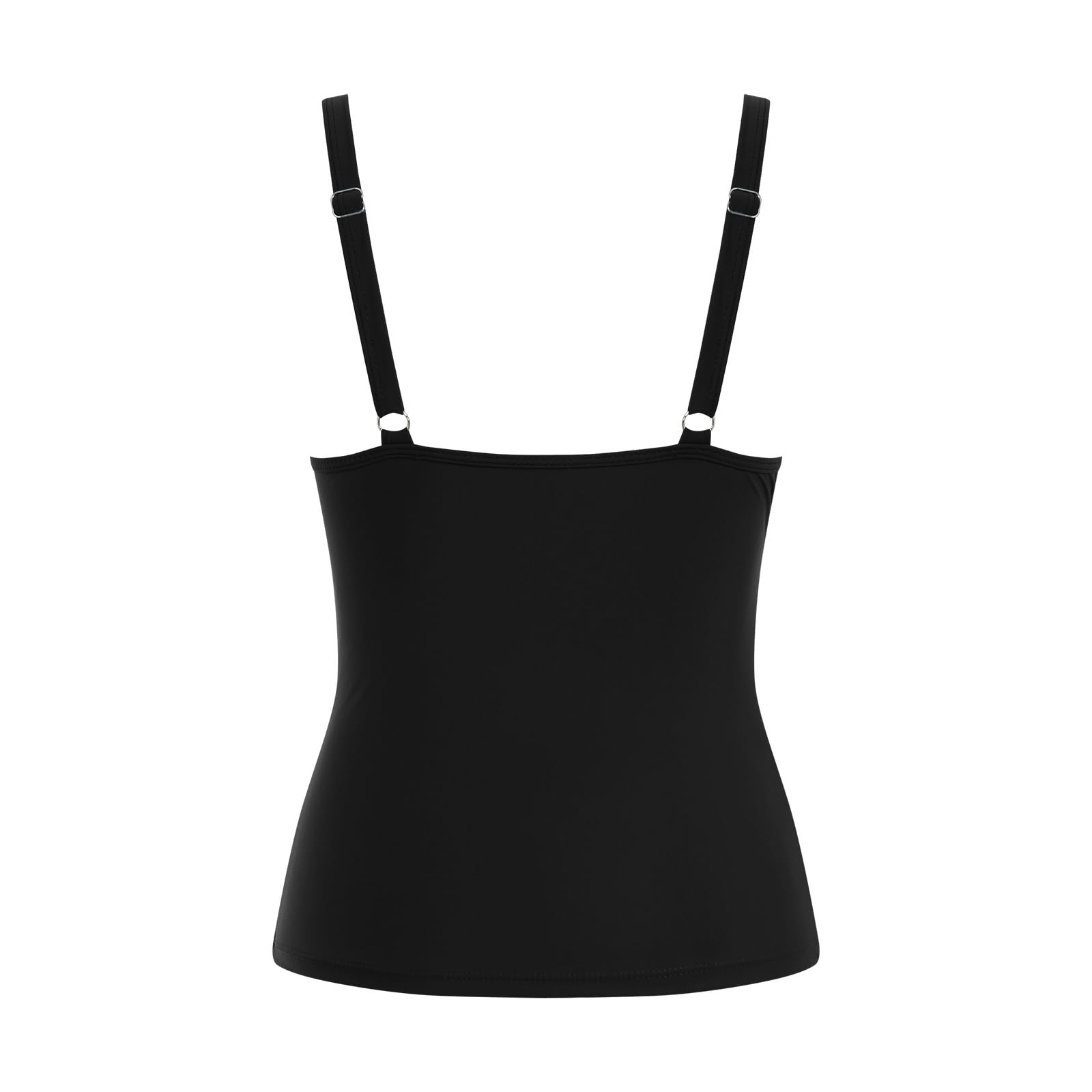 Haut de Tankini Armatures pour Femme Haut de Maillot Bain col en V Soutien Abdominal Configuration en Forme soutien gorge intégré Maillot Bain Push up Sexy avec Rembourrage et Bretelles Réglables