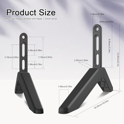 Support TV stable pour salon et chambre avec pieds antidérapants