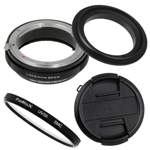 Image of Fotodiox RB2A 58mm Macro Reverse Ring Kit w / Nikon G & DX Lens Aperture Control, Lens Cap & 52mm UV Protector