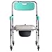 MGIZLJJ Fauteuil Roulant de Douche Mobile à Hauteur réglable avec Commode | Roulant | Fauteuil Roulant de Commode | Fauteuil Roulant de Transport Pliable pour Personnes âgées, handicapées, blessées
