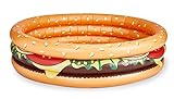 BigMouth Inc Inflatable Hamburger Kiddie Pool, Durable Plastic Baby Pool, Summer Fun Swim Pool for Kids