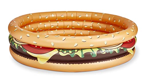 BigMouth Inc. Cheeseburger Lil' Inflatable 5' Kiddie Pool, Durable and Safe Plastic Kid Pool, Easy to Clean and Store