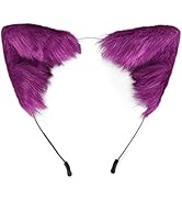 ILUFAM Handmade Fox Cat Ears Headband Animal Ears Hair Hoop for Halloween Costume Cosplay Party H...