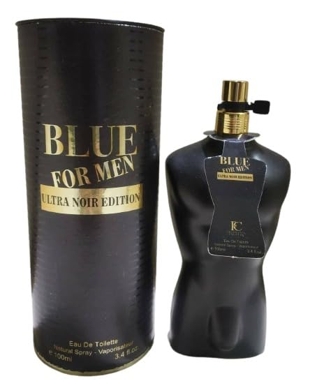 BLUE FOR MEN ULTRA NOIR EDITION Eau de Toilette 3.4 fL. Oz. Amber fragrance for men.