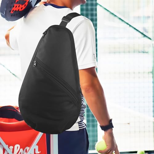 Image of Cosmos Padel Racket Bag Pickleball Paddle Sling Backpack Padel Racquet Storage Bag, Padel (Paddel Tennis) Equipment Carrying Bag with Mesh Pocket for 2 Paddles Ball Water Bottle & Accessory
