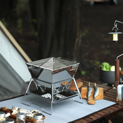 Pique-nique nature réussi avec le mini poêle à bois pliable pratique et compact