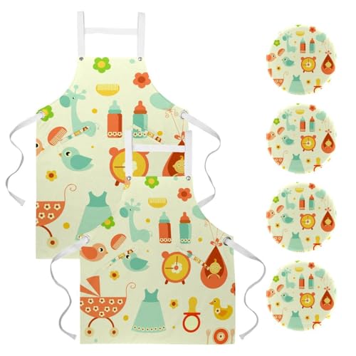 Tablier de cuisine lot de 2 pour réussir vos séances de pâtisserie