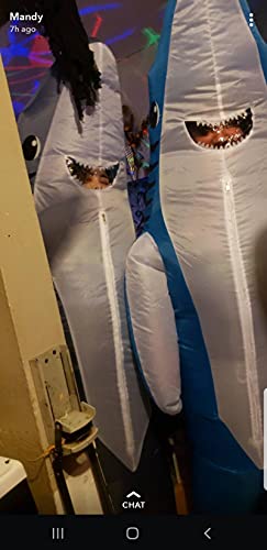 Ihgyt SHARKFZ1758-BLUE Inflatable Shark Costume Air Blow Up Jaws Jumpsuit Fancy Dress Funny Carcharias Suit For Cosplay Party Halloween Christmas Carnival thumb #6