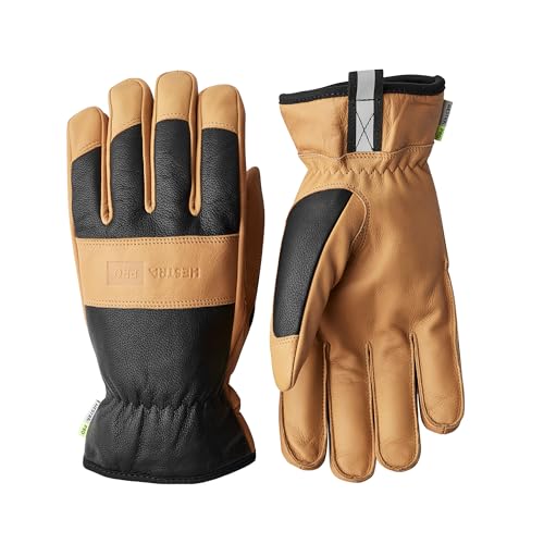 Hestra Job Winter Pro Breathable Thinsluate Goatskin Glove | Waterproof 5-Finger Insulated Work...