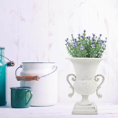 Vase en fer forgé blanc incassable et léger pour vos fleurs séchées - 7