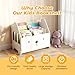 Jomzuci Wooden Kids Bookshelf Bookcase, Toddler Montessori Bookshelf, Nursery Book Shelves with 4 Adjustable Dividers, Book Shelf for Kids Rooms, Nursery, Bedroom, Classroom and Playroom Storage
