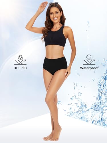 Image of OVRUNS Period Swimwear Bikini Menstrual Leakproof Swim Bottoms Waterproof for Teens Girls Women