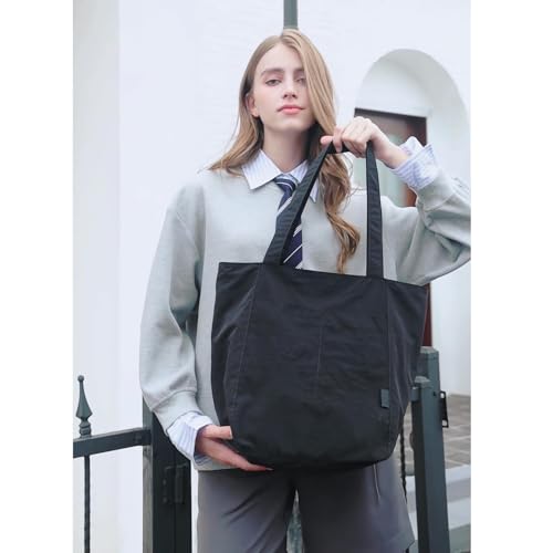 Image of Barsine Tote Bag for Women Unisex Lightweight Nylon Totes Purses and Handbags Large Casual Shoulder Hobo for Travel Gym