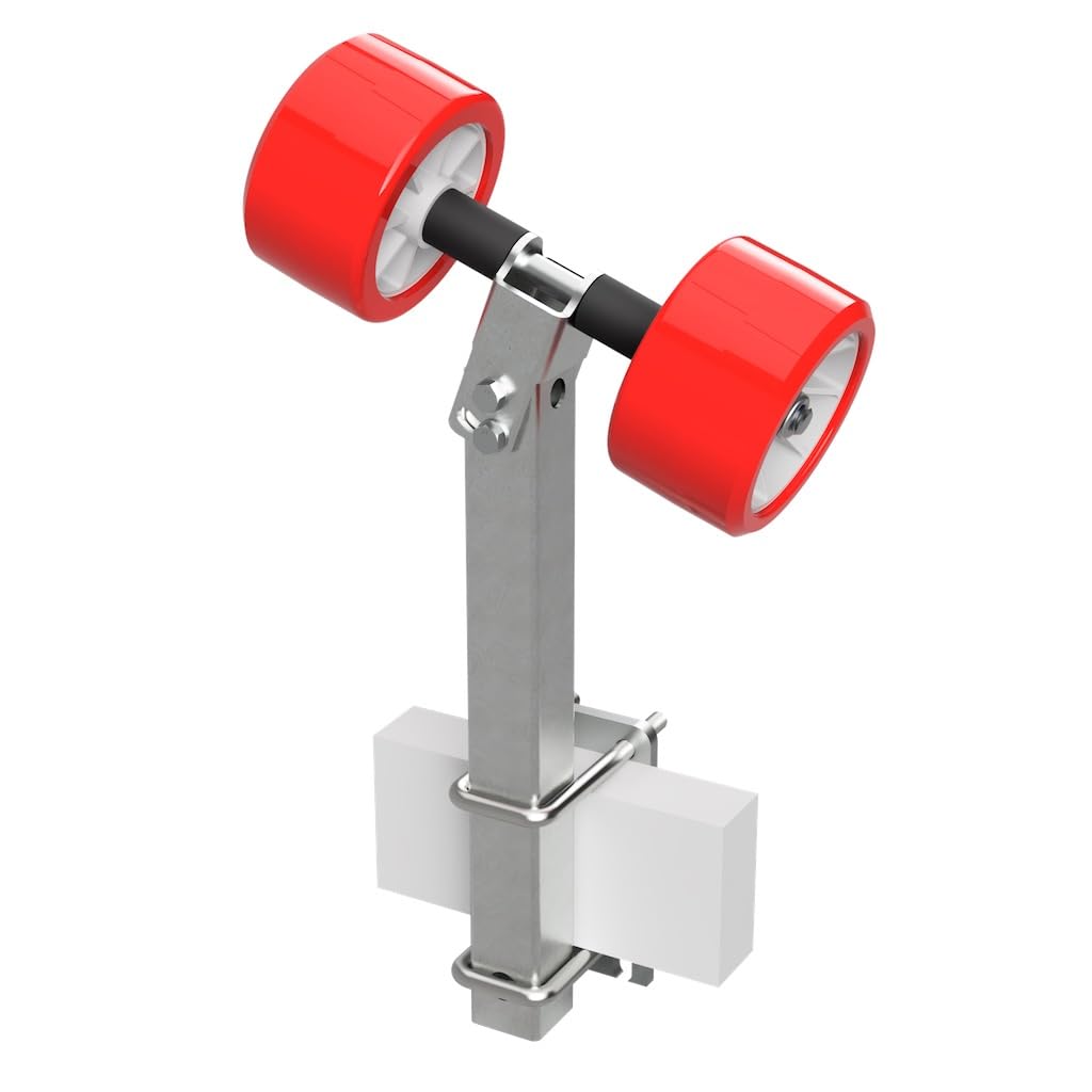 SUPROD 2er Pendelrollen Sliprollen Sliphilfe Bootstrailer TPU RKSRLX-2-TPU, Ø 120 mm