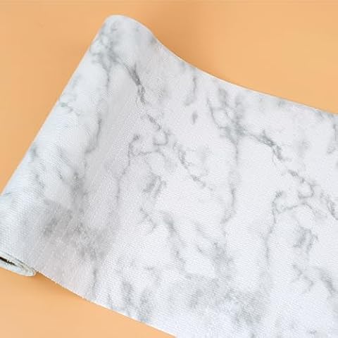 Shelf Liners for Cabinets Waterproof 12 Inch Wide X 10 Ft Cabinet Drawer Liners Marble Printed Non Slip Washable Cupboard Liners Non Adhesive Drawer Mat for Kitchen Refrigerator Shelf Pantry Bathroom Cover