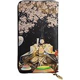 [YINGD] ひな祭り 雛人形 雛祭り ひな人形 7 すべての財布 長財布 本革 薄型二つ折り スマホ入れ可 シンプル 小銭入れ カード 現金 大容量収納 ファスナー ビジネスウォレッ 男女兼用 人気 クリスマス/新年プレゼント