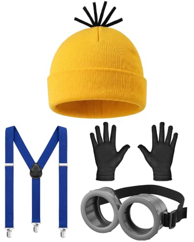 PPER-Jie Adult Yellow Halloween Costume Accessories Set for Men Women