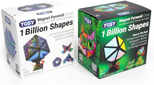 TOSY Magnet Pyramid - 1 Cube Transforms into 1 Billion Shapes, 12...