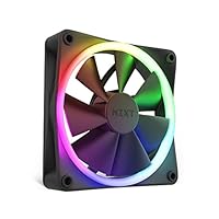 NZXT F120 RGB Fans - RF-R12TF-B1 - Erweiterte Anpassung der RGB-Beleuchtung – flüsterleise Kühlung – dreifach (inklusive RGB-Lüfter und Controller) -120mm-Lüfter – Schwarz